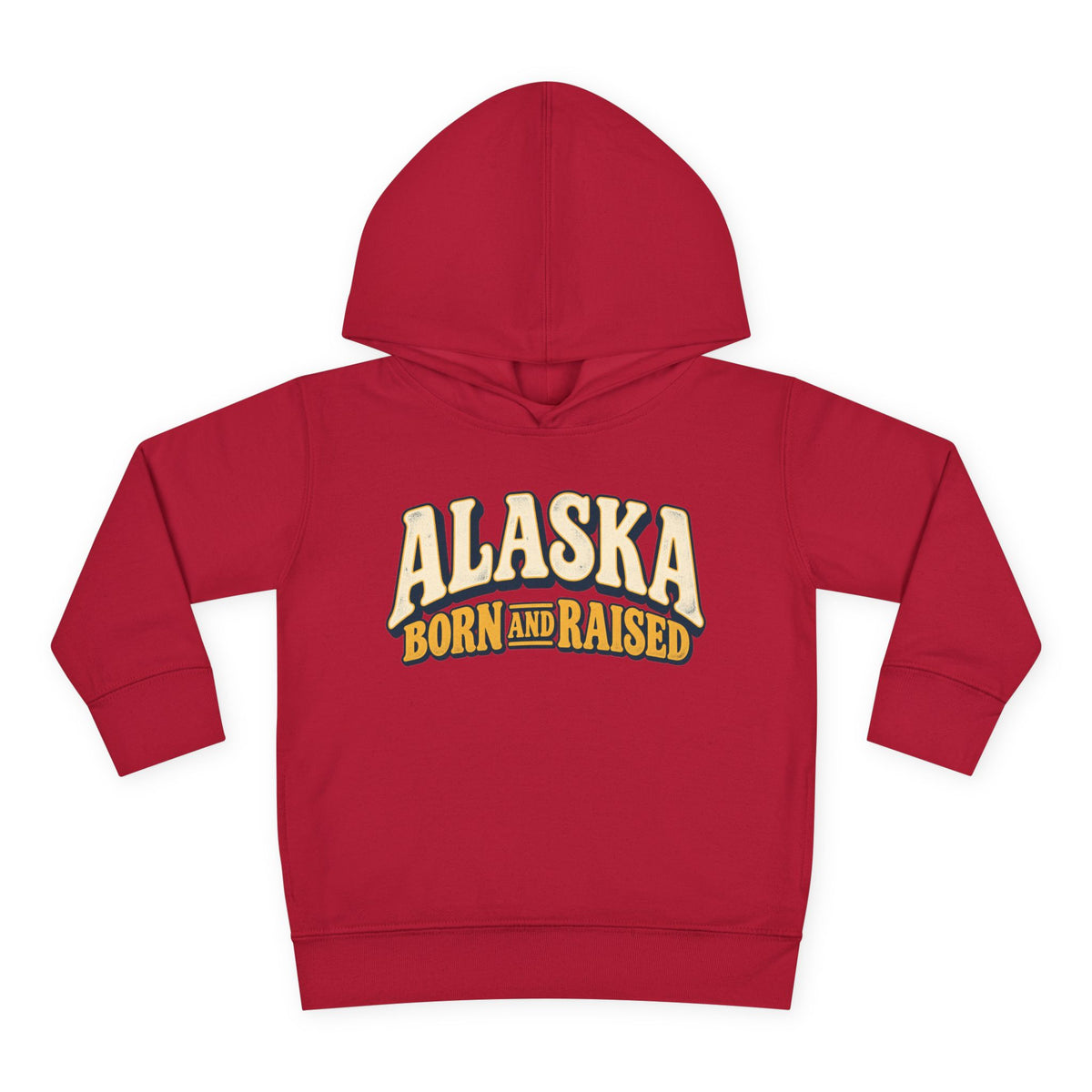 Alaska Born and Raised Retro 1970s Alaska Unisex Toddler Pullover Fleece Hoodie