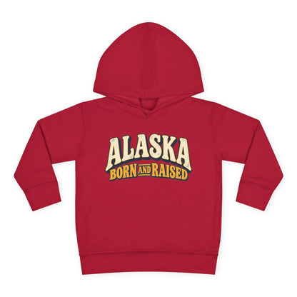 Alaska Born and Raised Retro 1970s Alaska Unisex Toddler Pullover Fleece Hoodie