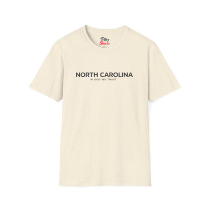 North Carolina All State In God We Trust Front Design Unisex Everyday Tee
