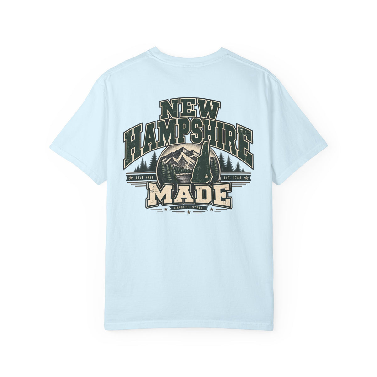 New Hampshire Made Unisex Comfort Color 1717 Streetwear Graphic Tee