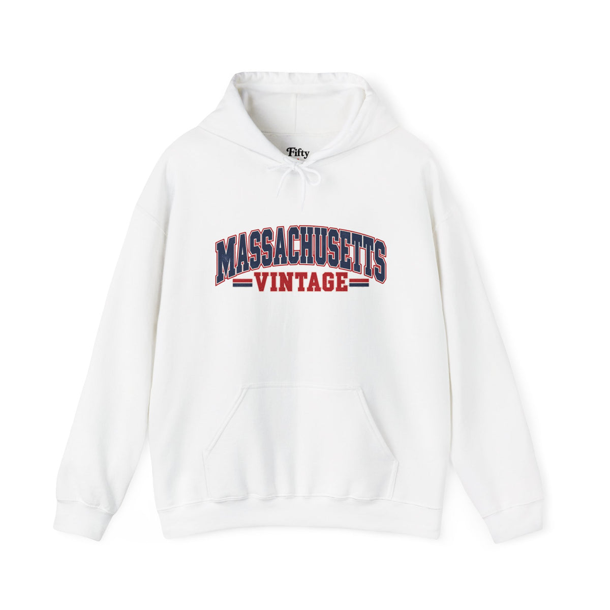 Massachusetts Vintage Unisex Hoodie State Name Graphic