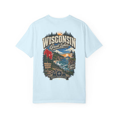 Wisconsin Great Lakes Unisex Comfort Color 1717 Streetwear Graphic Tee
