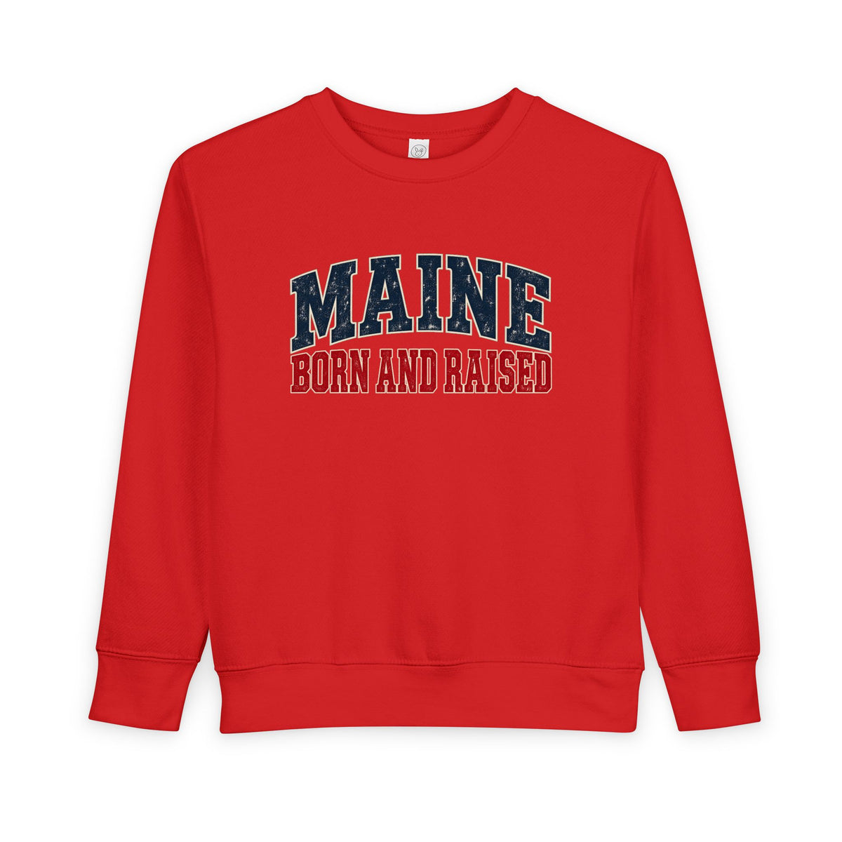 Maine Born and Raised New England Americana Unisex Toddler Sweatshirt