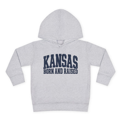 Kansas Born and Raised Bold Athletic Unisex Toddler Pullover Fleece Hoodie