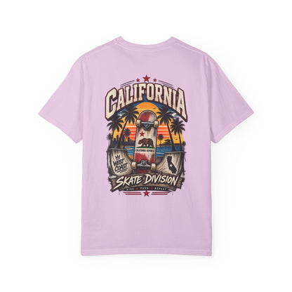 California Skate Division  Unisex Comfort Color 1717 Streetwear Graphic Tee