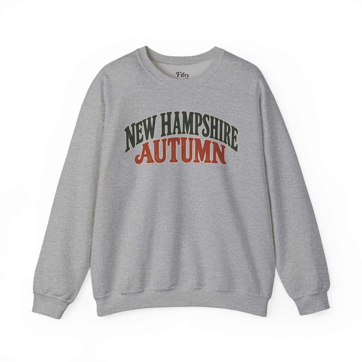 New Hampshire Autumn Unisex Crewneck Sweatshirt State Name Graphic