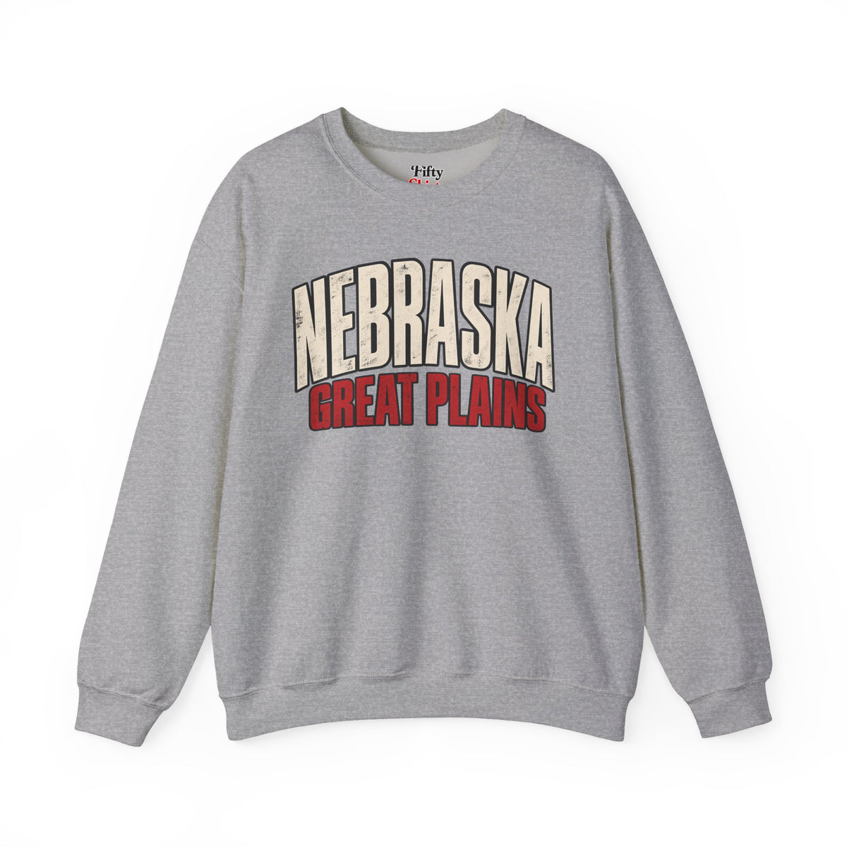 Nebraska Great Plains Unisex Crewneck Sweatshirt State Name Graphic