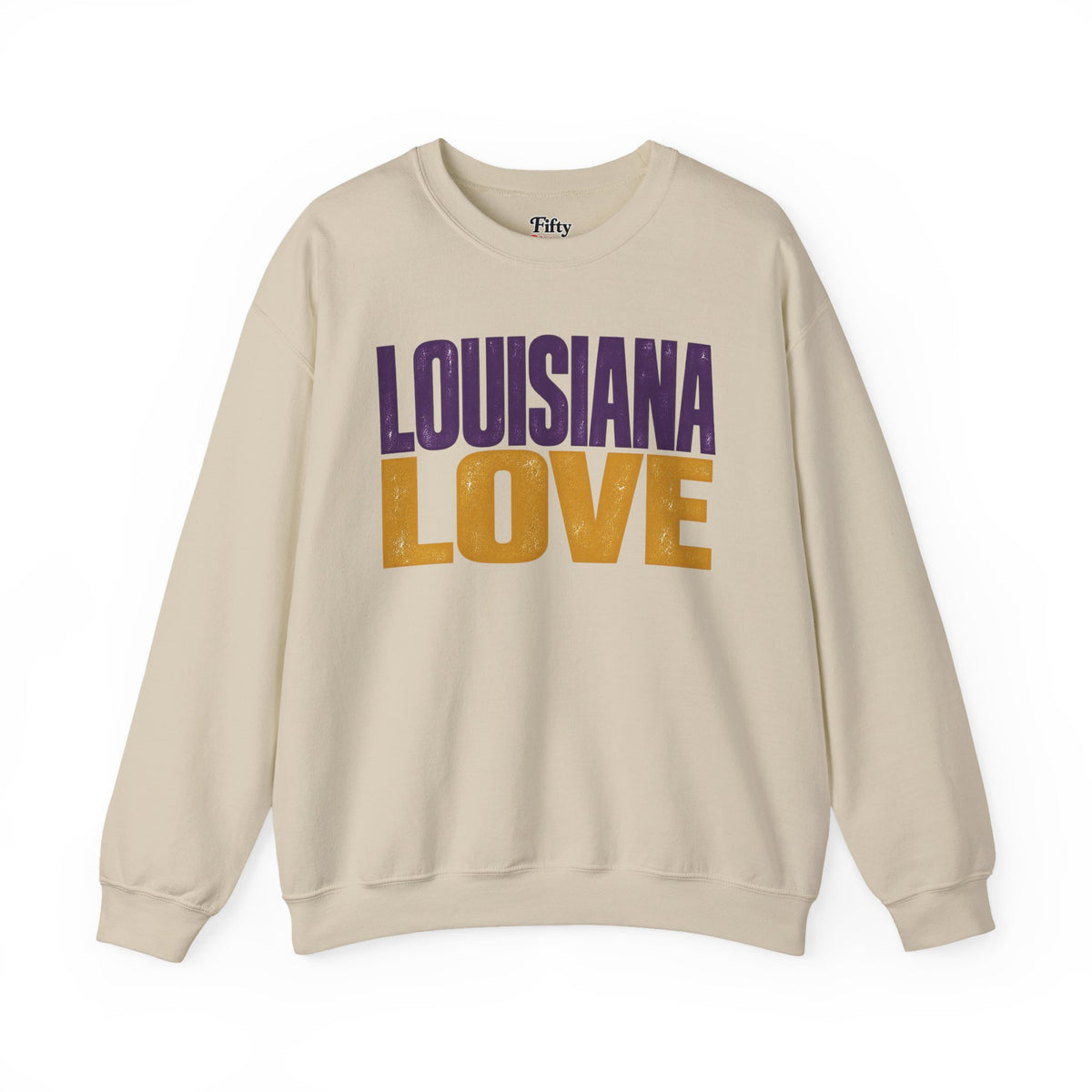 Louisiana Love Unisex Crewneck Sweatshirt State Name Graphic