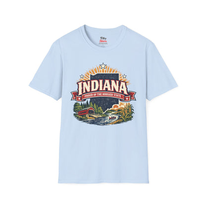 Indiana State Pride Unisex Softstyle T Shirt State Pride Graphic Tee Collections FS03