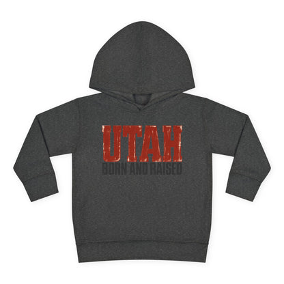 Utah Born and Raised Modern Western Streetwear Unisex Toddler Pullover Fleece Hoodie