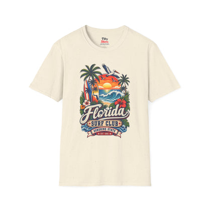Florida Surf Club Unisex Softstyle T Shirt State Pride Graphic Tee Collections FS03
