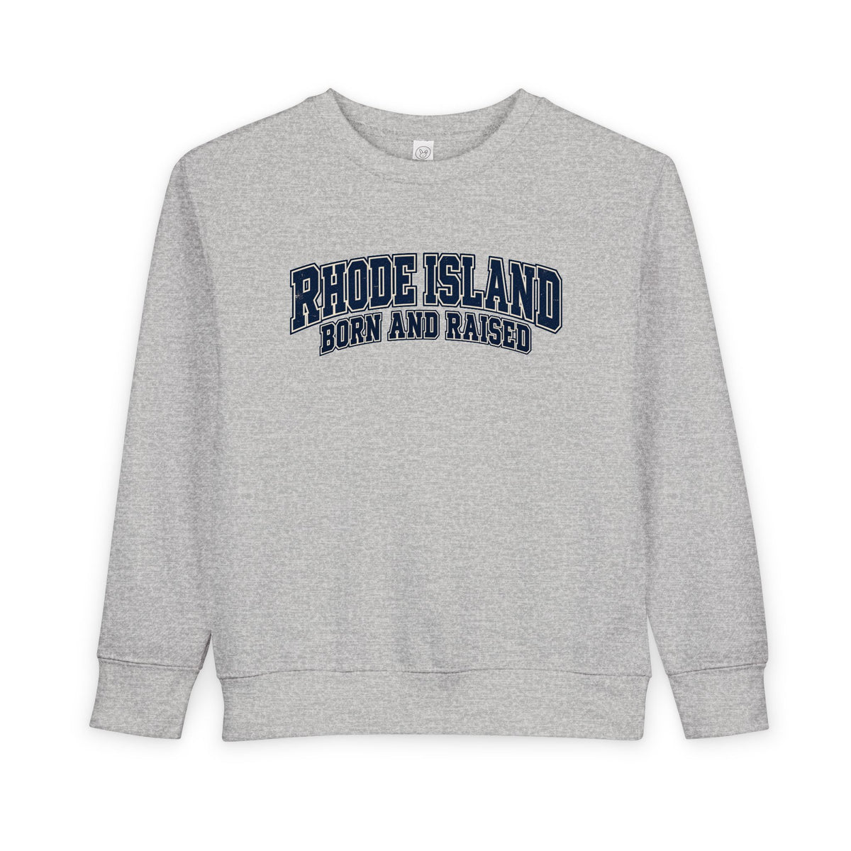 Rhode Island Born and Raised Old-School Athletic Unisex Toddler Sweatshirt
