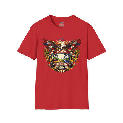 Iowa Americana Eagle Unisex Softstyle T Shirt State Pride Graphic Tee Collections FS03
