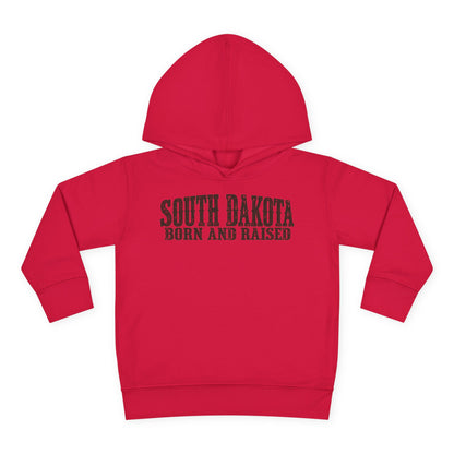 South Dakota Born and Raised Western Heritage Unisex Toddler Pullover Fleece Hoodie
