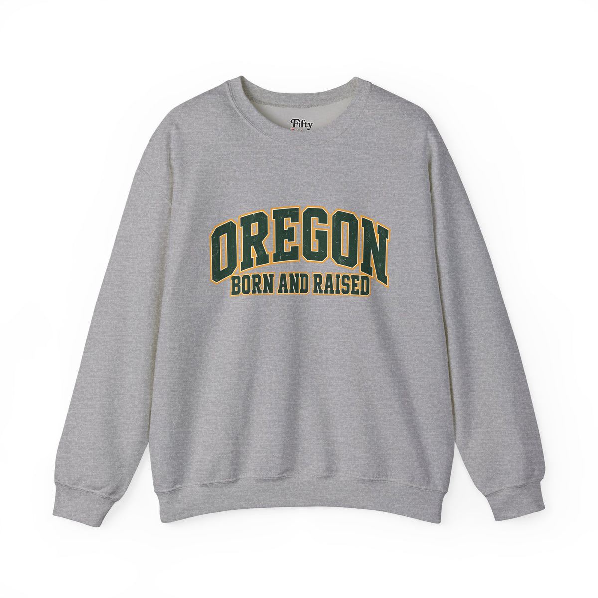 Oregon Born and Raised Old-School Athletic Unisex Sweatshirt Graphic