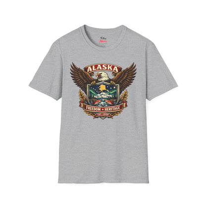 Alaska Americana Eagle Unisex Softstyle T Shirt State Pride Graphic Tee Collections FS03