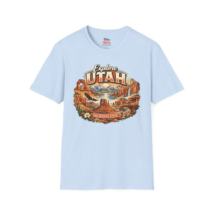 Explore Utah Unisex Softstyle T Shirt State Pride Graphic Tee Collections FS03