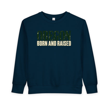 Oregon Born and Raised Premium Heritage Unisex Toddler Sweatshirt