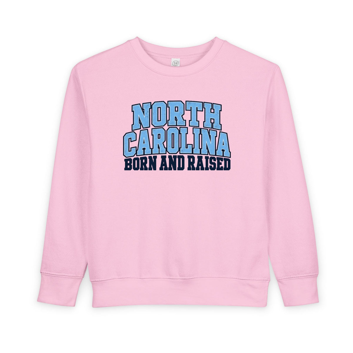 North Carolina Born and Raised Classic Collegiate Unisex Toddler Sweatshirt