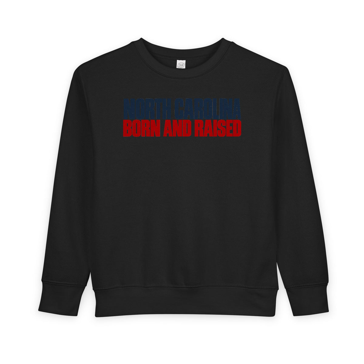 North Carolina Born and Raised Southern Streetwear Unisex Toddler Sweatshirt