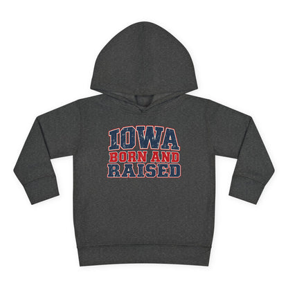 Iowa Born and Raised intage Farmhouse Americana Unisex Toddler Pullover Fleece Hoodie