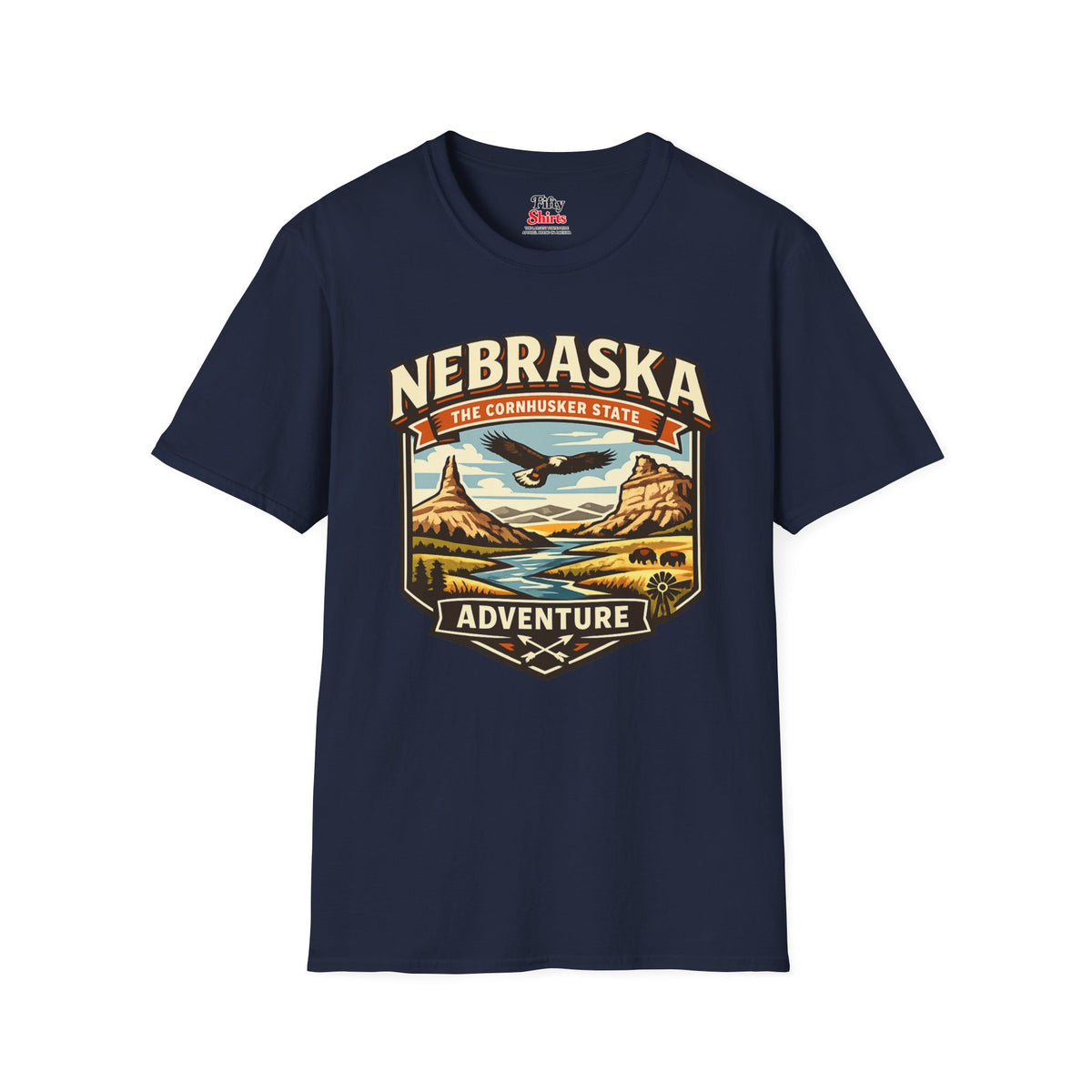 Nebraska Cornhusker State Adventure Unisex Softstyle T Shirt State Pride Graphic Tee Collections FS03