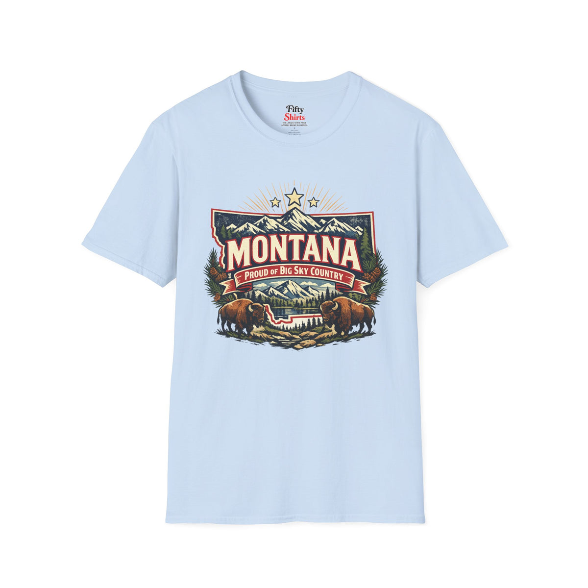 Montana State Pride Unisex Softstyle T Shirt State Pride Graphic Tee Collections FS03