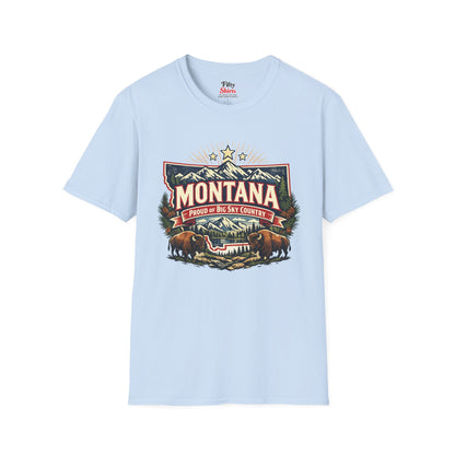 Montana State Pride Unisex Softstyle T Shirt State Pride Graphic Tee Collections FS03