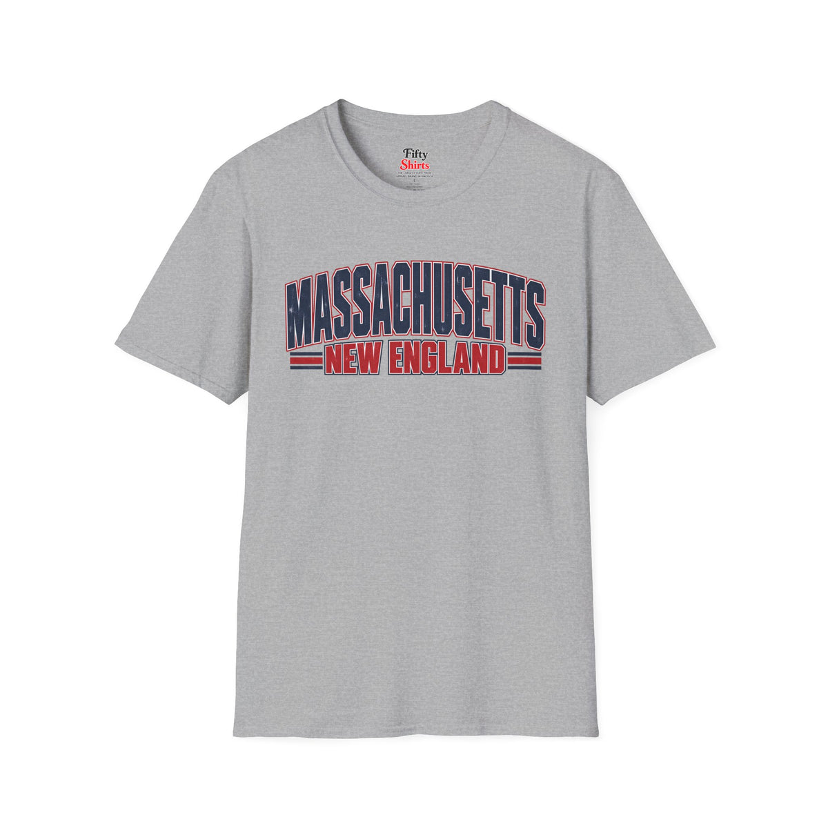 Massachusetts New England Unisex Softstyle T Shirt State Name Graphic Tee