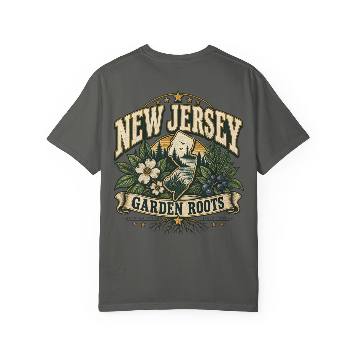 New Jersey Garden Roots Unisex Comfort Color 1717 Streetwear Graphic Tee