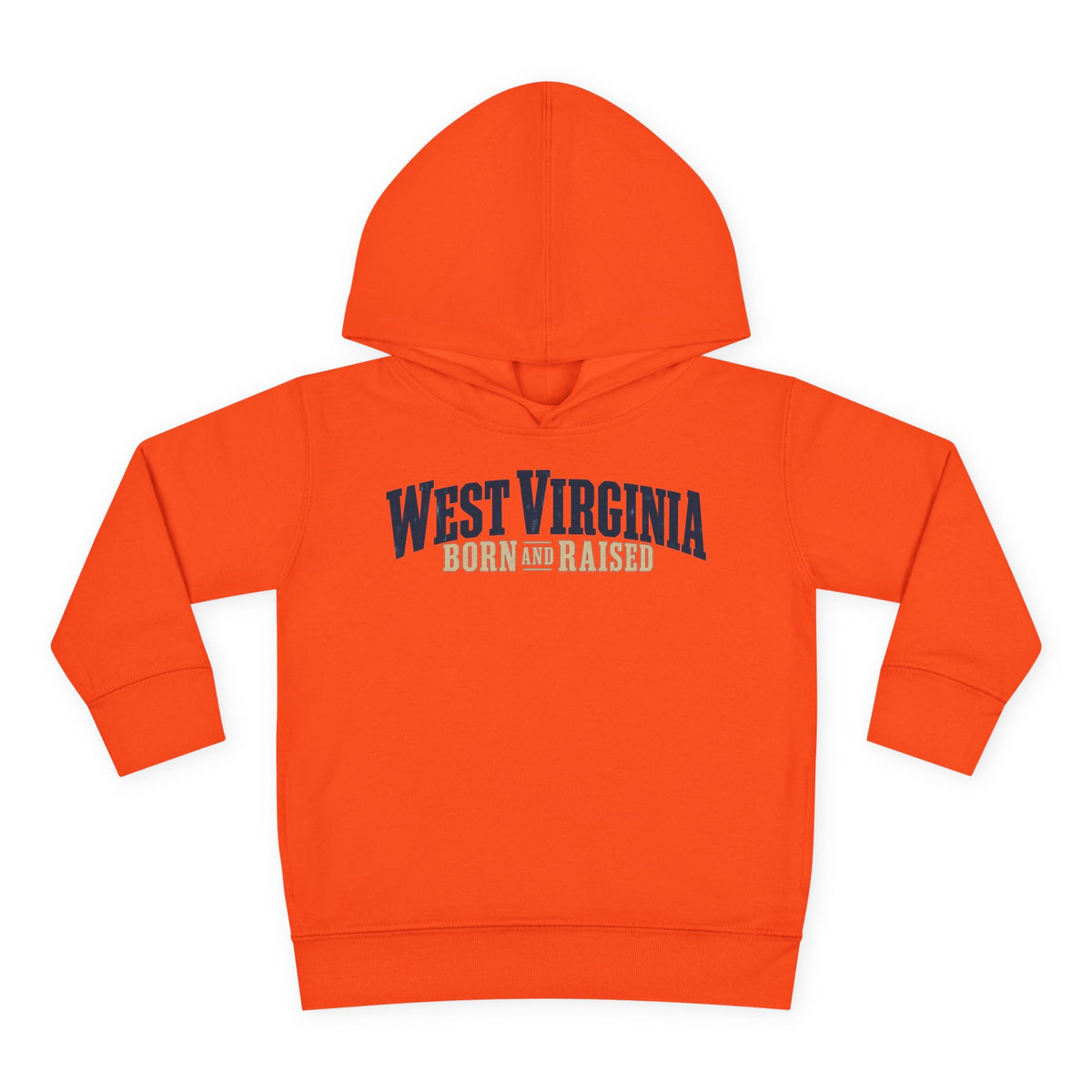 West Virginia Born and Raised Southern Heritage Unisex Toddler Pullover Fleece Hoodie