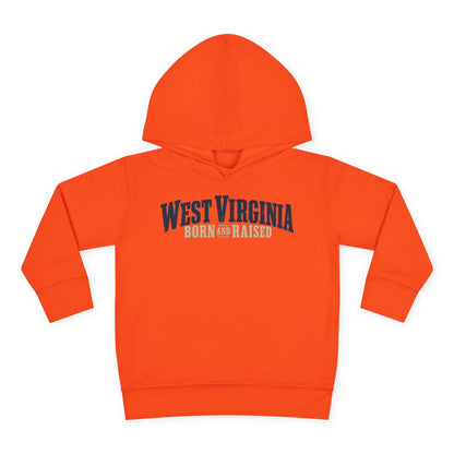 West Virginia Born and Raised Southern Heritage Unisex Toddler Pullover Fleece Hoodie