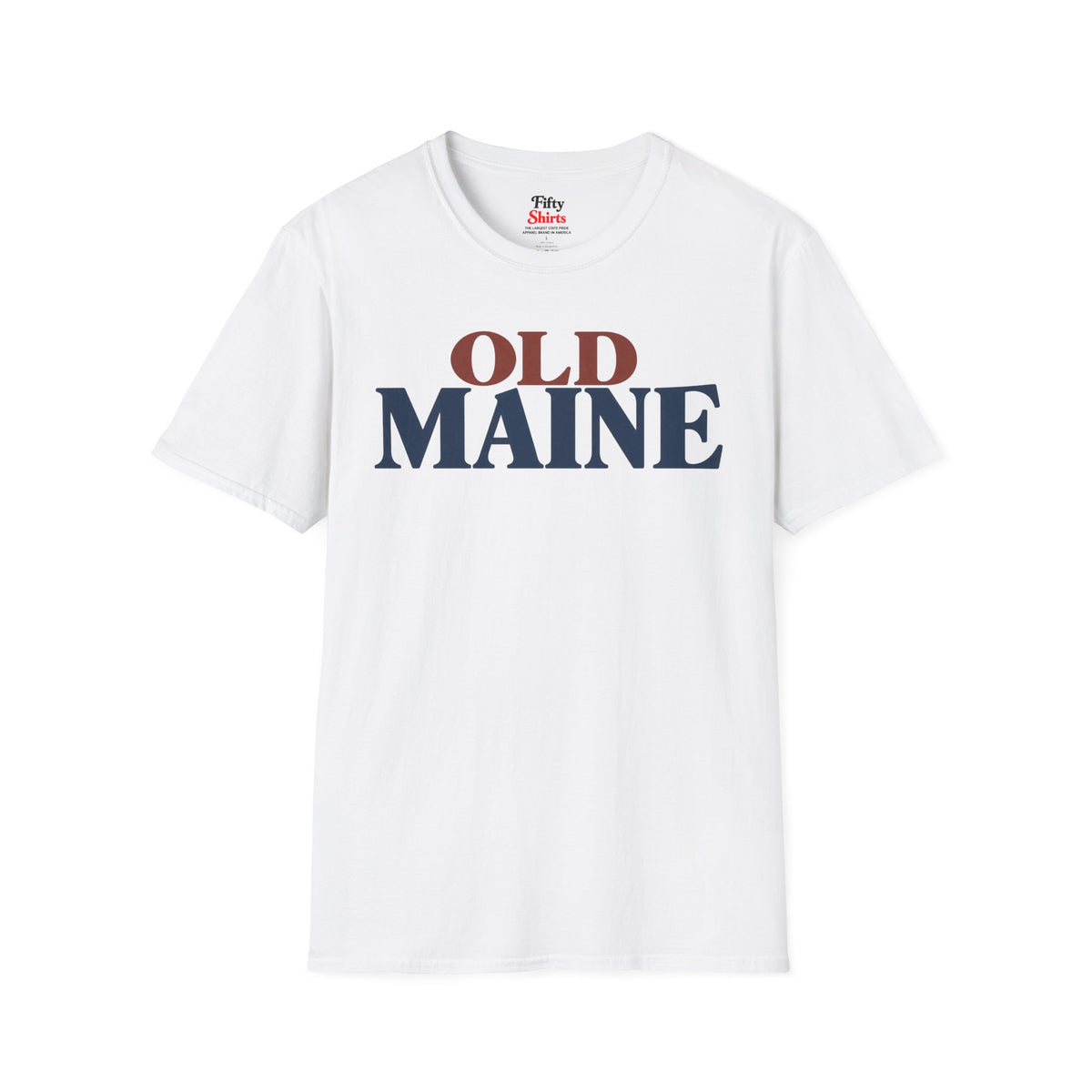 Old Maine Unisex Softstyle T Shirt State Name Graphic Tee