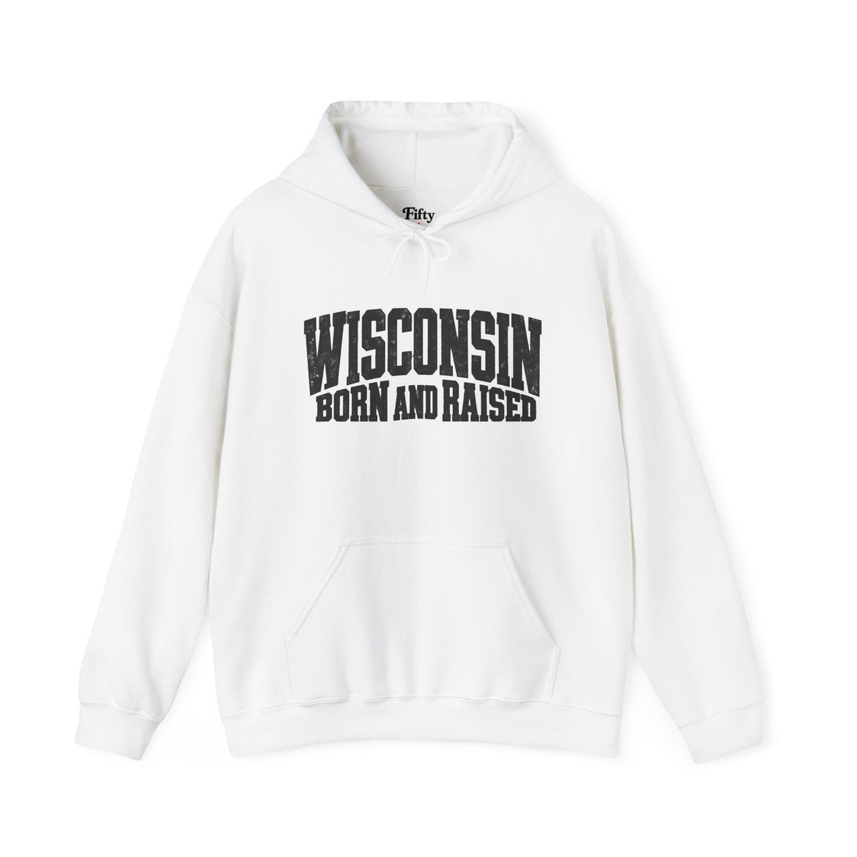 Wisconsin Born and Raised Bold Workwear Unisex Hoodie Graphic