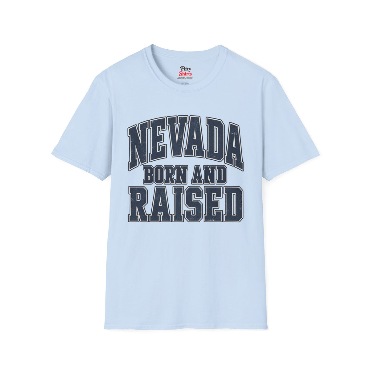 Nevada Born and Raised Unisex Softstyle T Shirt State Name Graphic Tee