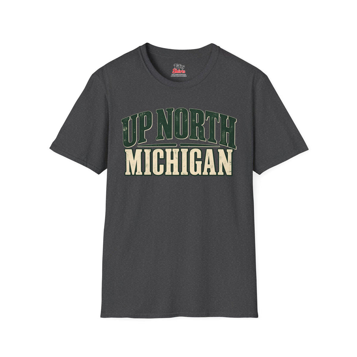 Up North Michigan Unisex Softstyle T Shirt State Name Graphic Tee