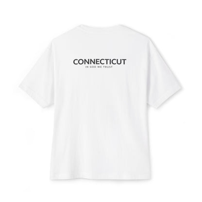 Connecticut All State In God We Trust Unisex Casual Oversized Boxy Tee
