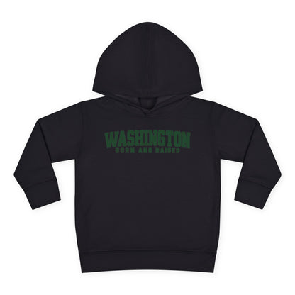 Washington Born and Raised Minimal Modern Unisex Toddler Pullover Fleece Hoodie