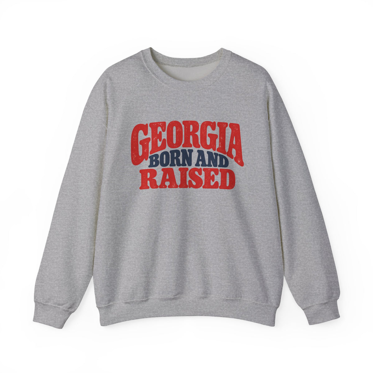 Georgia Born and Raised Retro Unisex Sweatshirt Graphic
