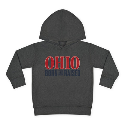 Ohio Born and Raised Premium Heritage Unisex Toddler Pullover Fleece Hoodie