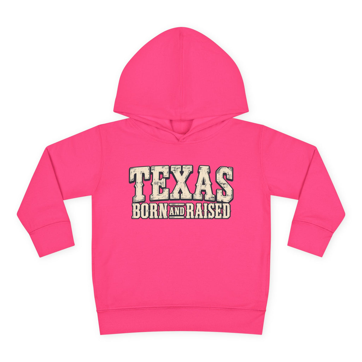 Texas Born and Raised Old-School Ranch Heritage Unisex Toddler Pullover Fleece Hoodie