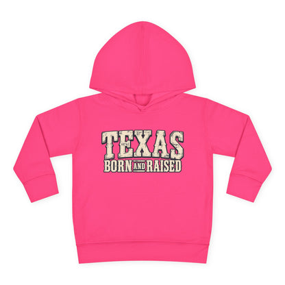 Texas Born and Raised Old-School Ranch Heritage Unisex Toddler Pullover Fleece Hoodie