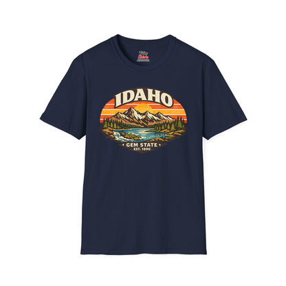 Idaho Mountain Sunset Unisex Softstyle T Shirt State Pride Graphic Tee Collections FS03