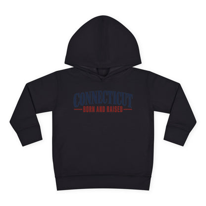 Connecticut Born and Raised Classic New England Unisex Toddler Pullover Fleece Hoodie