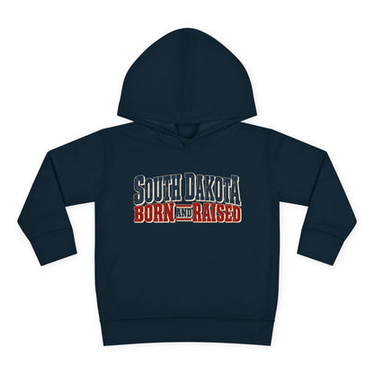 South Dakota Born and Raised Vintage Americana Unisex Toddler Pullover Fleece Hoodie