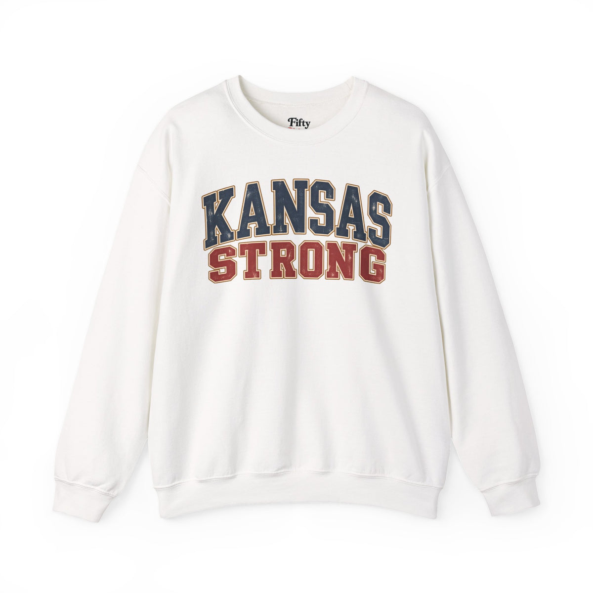 Kansas Strong Unisex Crewneck Sweatshirt State Name Graphic
