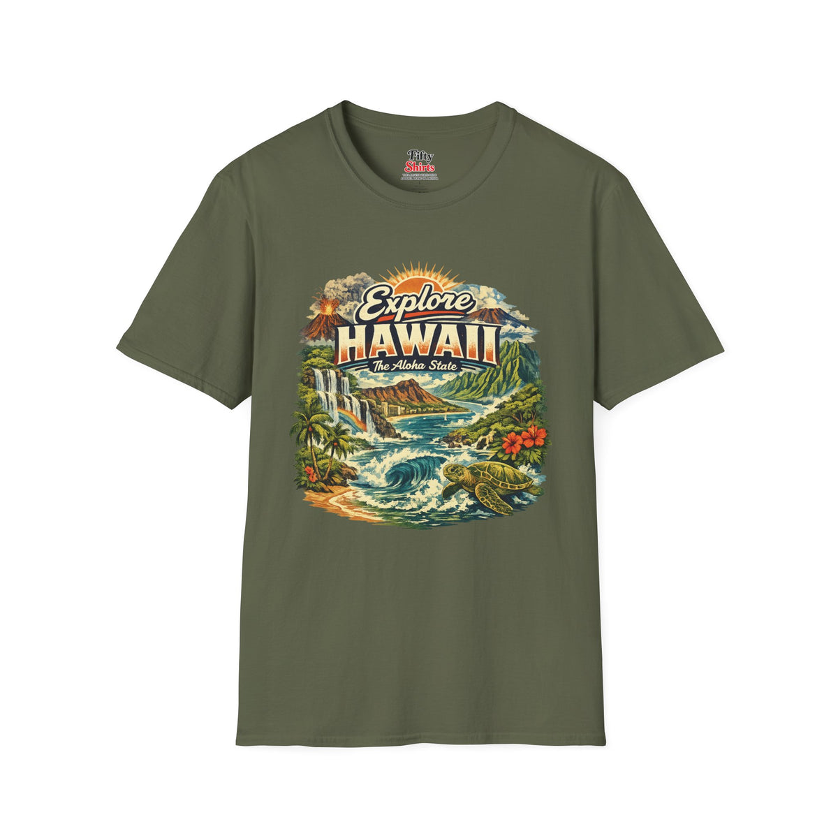 Explore Hawaii Unisex Softstyle T Shirt State Pride Graphic Tee Collections FS03