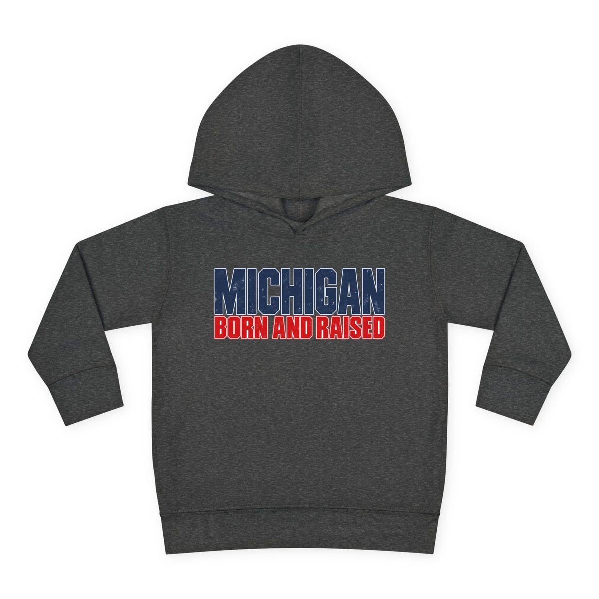 Michigan Born and Raised Modern Streetwear Unisex Toddler Pullover Fleece Hoodie