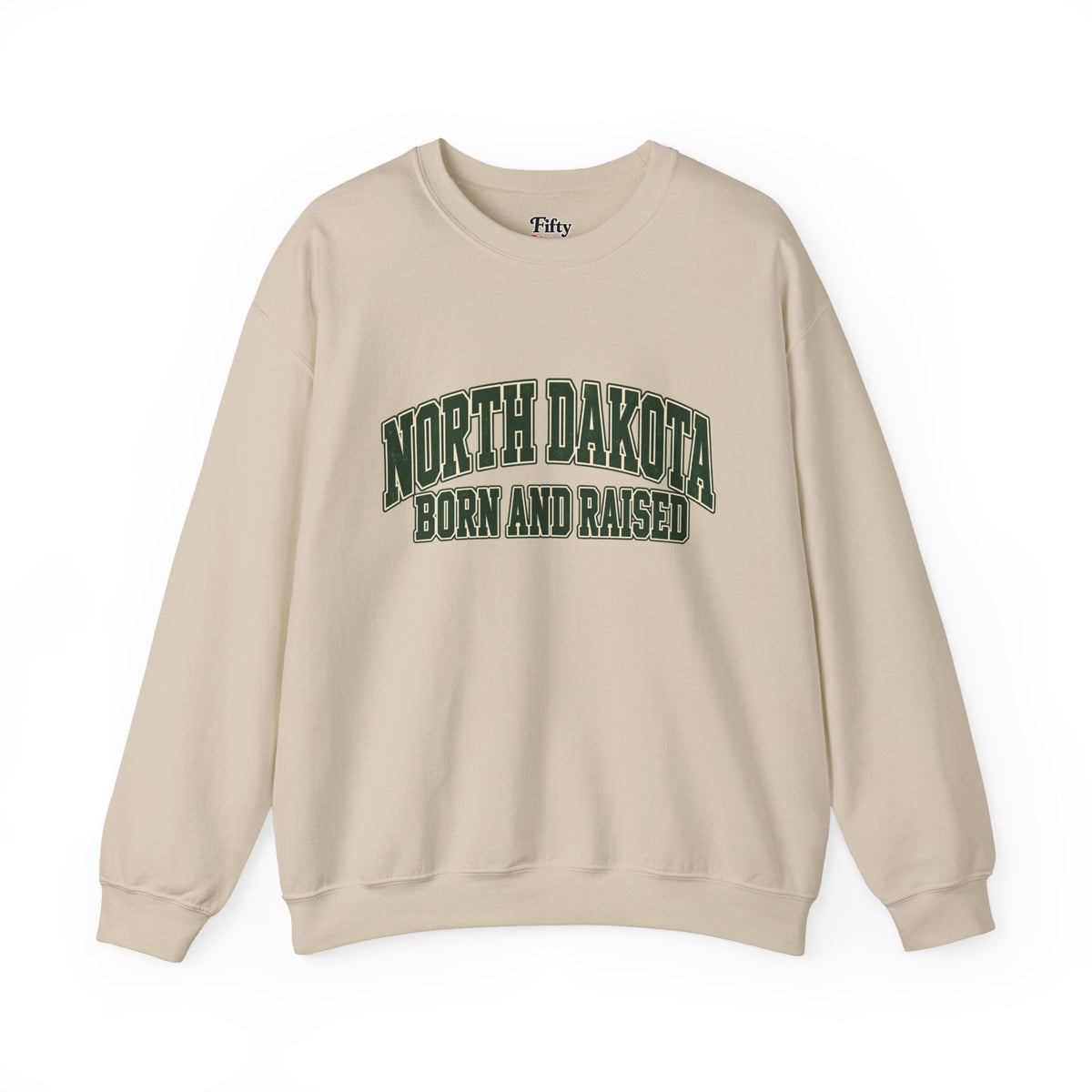 North Dakota Born and Raised Old-School Athletic Unisex Sweatshirt Graphic