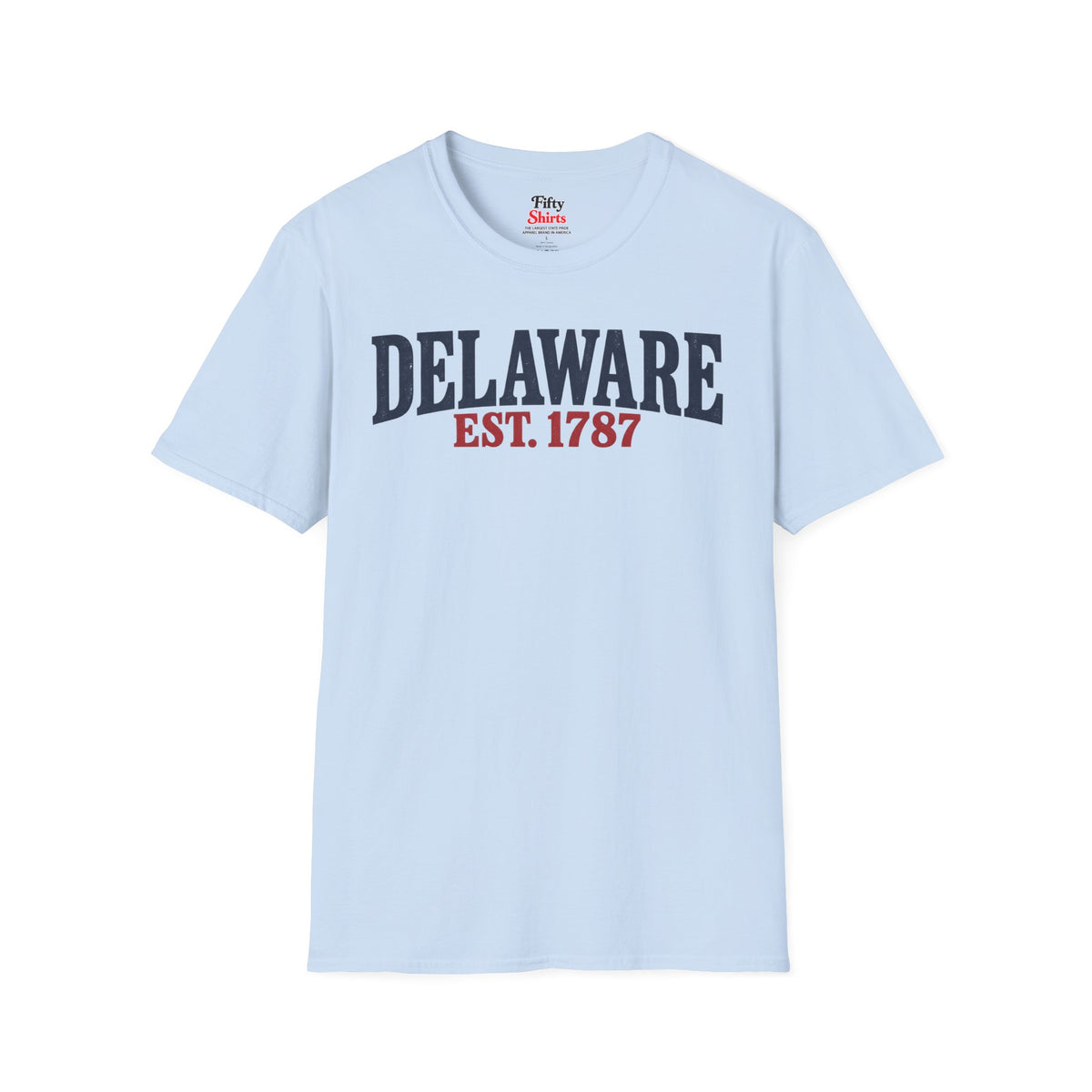 Delaware EST 1787 Unisex Softstyle T Shirt State Name Graphic Tee